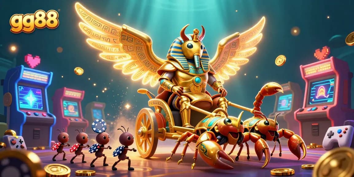 Experience the dynamic gaming adventure at gg88 with vibrant casino elements and engaging characters.