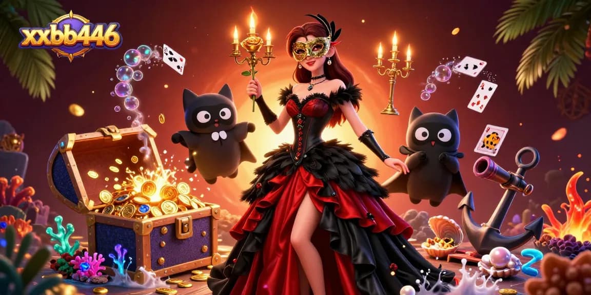 Experience the thrill of xxbb446 online gambling with vibrant 3D illustrations of casino elements.