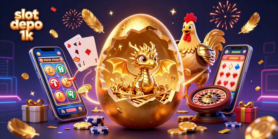 Win big at slot depo 1k with dazzling games featuring golden dragon and poker chips.