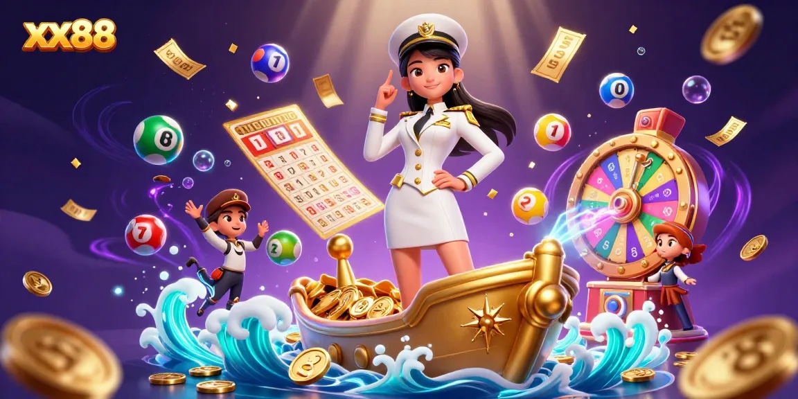Experience thrilling gaming at xx88 with dynamic lottery elements and vibrant energy.