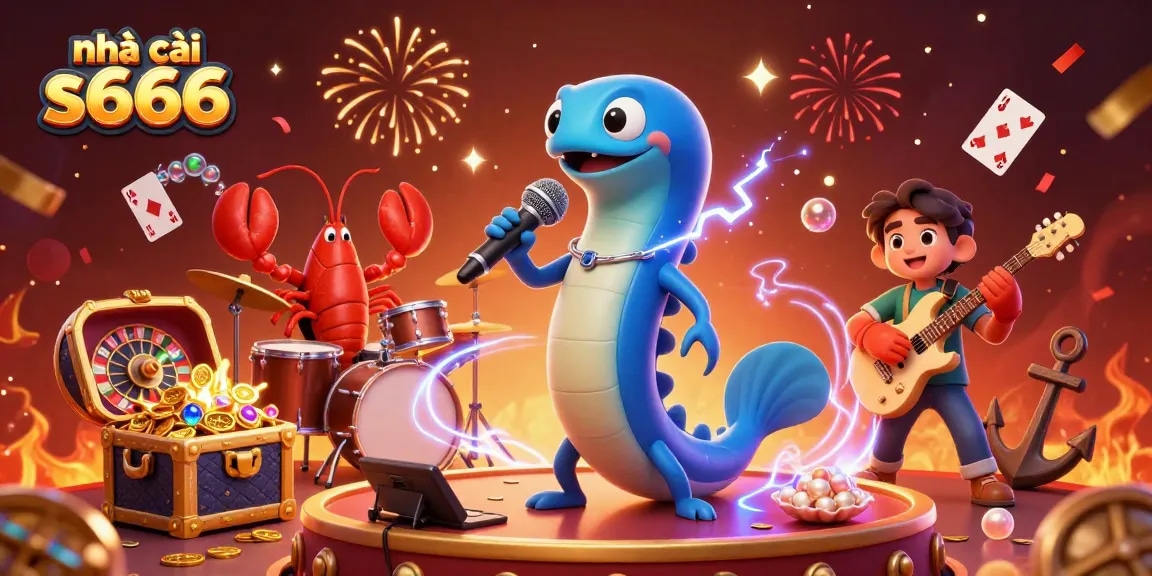Experience the thrill of nhà cái s666 with an underwater casino performance by vibrant 3D characters.
