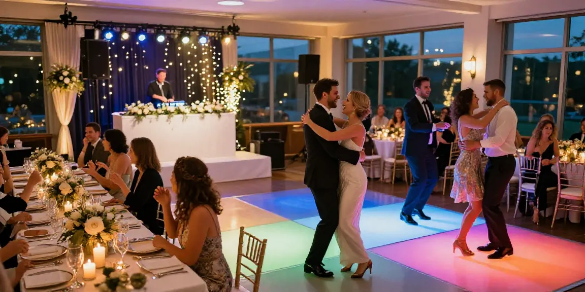 Wedding DJ performing at a lively celebration in Berlin, Brandenburg.