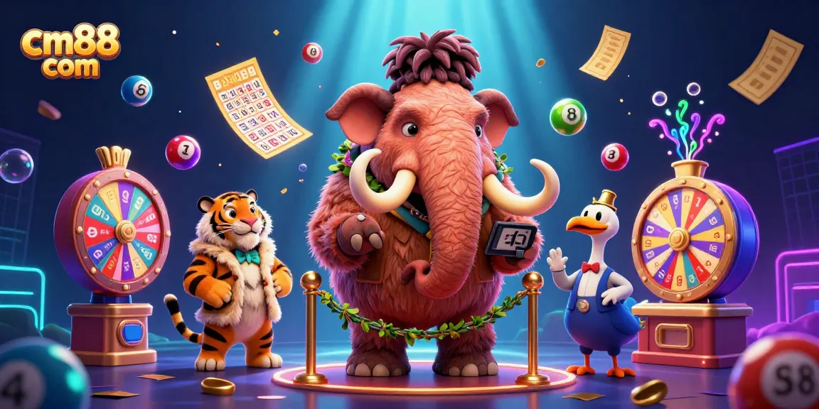 Experience thrilling gameplay at cm88 com with vibrant casino characters and dynamic lottery elements.