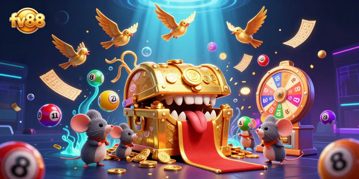 Feel the thrill of winning at fv88 with vibrant lottery elements and rich casino visuals.