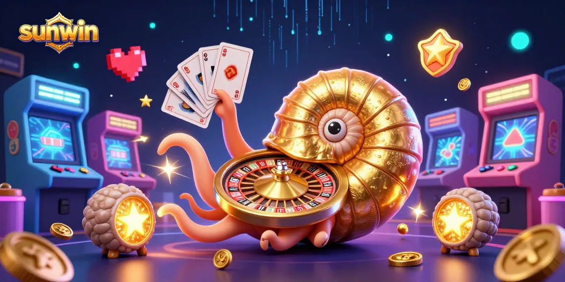 Engage with Sunwin's dynamic casino experience featuring a glowing nautilus roulette wheel.