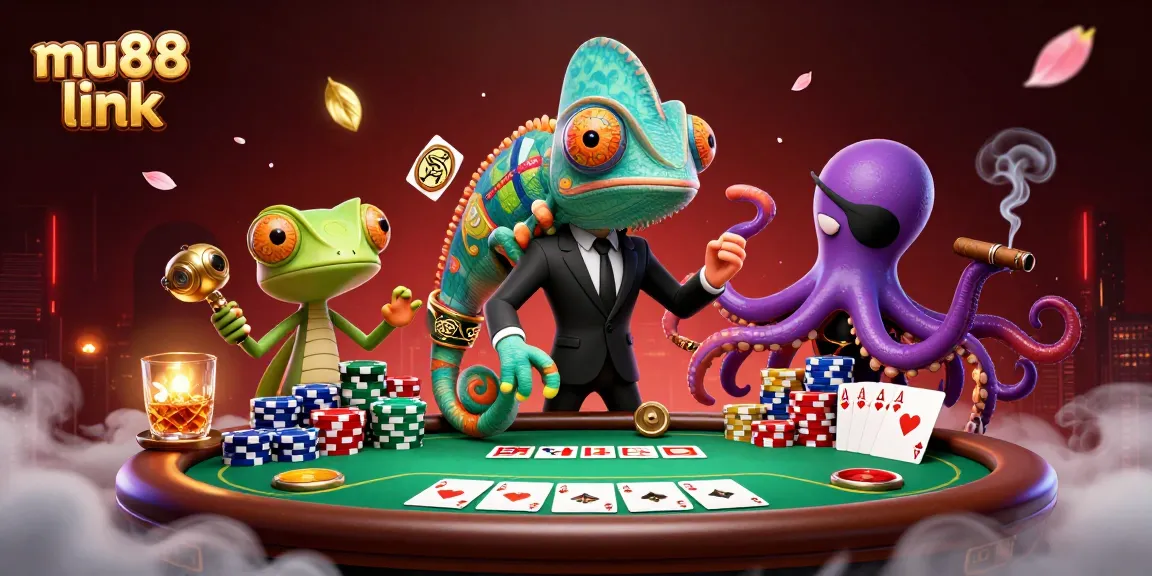 Engage with the exciting mu88 link at a poker game with dynamic characters and detailed elements.