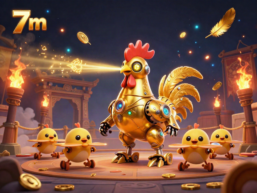 Engage with the exciting world of gambling at 7 m with golden rooster robots and dynamic betting elements.