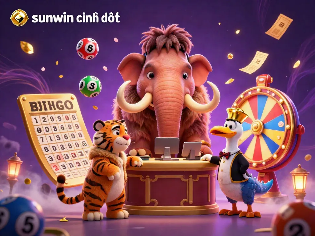 Experience the thrill of sunwin chính thức with a vibrant 3D casino scene featuring dynamic game elements.