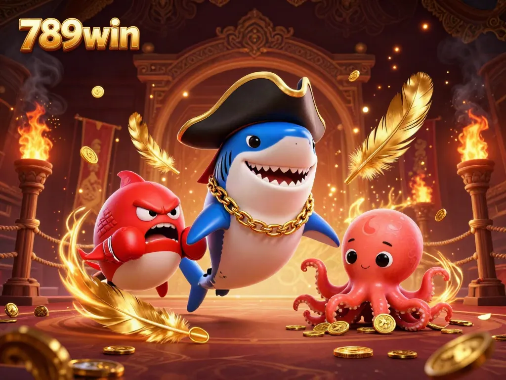 Engage with thrilling gameplay highlighted by the vibrant scene featuring characters and gold elements at 789win.
