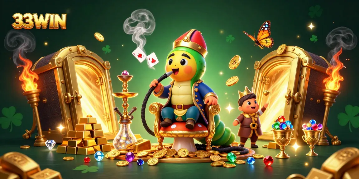 Experience thrilling gameplay at 33WIN with exciting poker hand symbols and gold treasures.