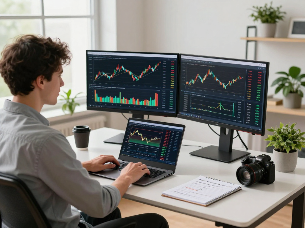 Real-time analysis using Germany stock backtesting API in a modern fintech workspace.