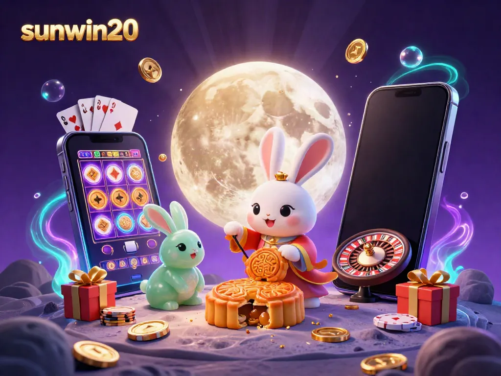 Experience the thrill of betting with sunwin20 highlighted in a vibrant 3D casino scene.