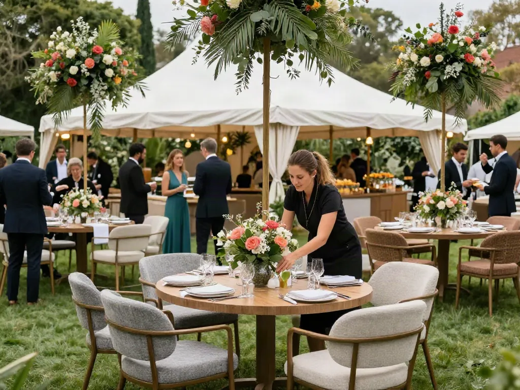 Event rental ksa with premium tent setup and elegant decor for outdoor gatherings