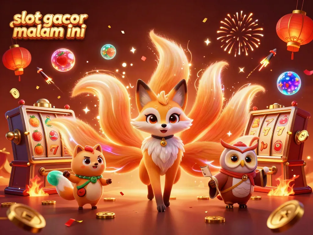 Gambarkan slot gacor malam ini dengan karakter unik dan elemen permainan yang menarik.