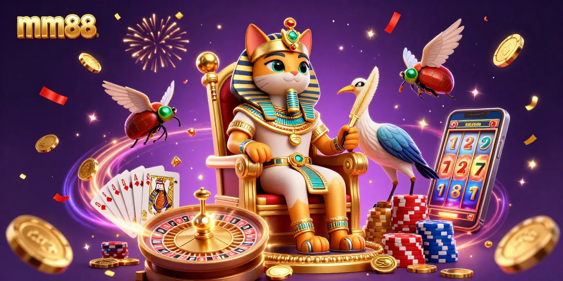 Experience the excitement of mm88 with a vibrant casino scene showcasing thrilling game elements.