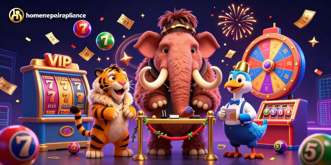 Celebrate winning strategies in homerepairappliance with a vibrant casino scene of playful characters.