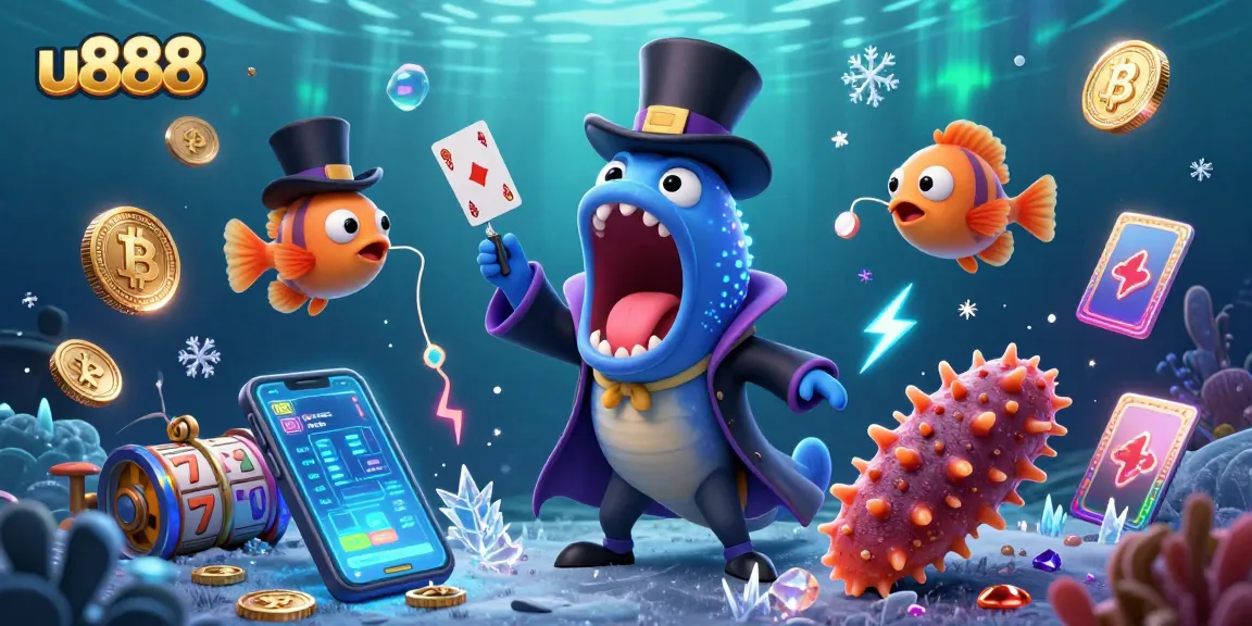 Engage in thrilling u888 card tricks with a magical deep-sea gambling experience amidst crypto treasures.
