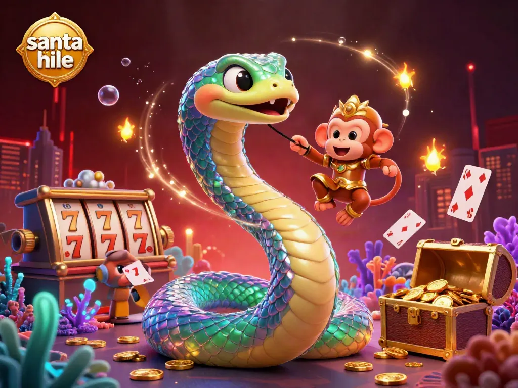 Engage in festive holiday magic with the vibrant Santa for hire casino-themed experience featuring dynamic characters and elements.