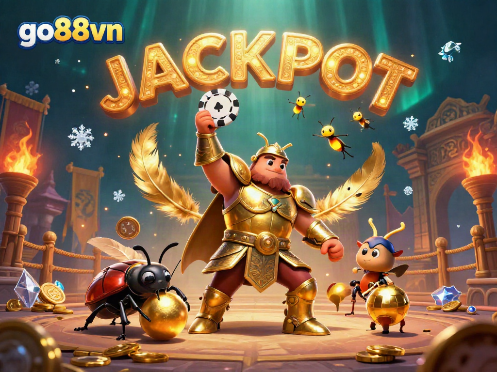 Experience winning moments with go88vn in a dynamic casino scene featuring vibrant characters and symbols.