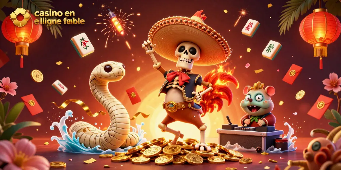 Profitez des jeux sur un casino en ligne fiable avec un mariachi dans une danse victorieuse entouré de trésors.