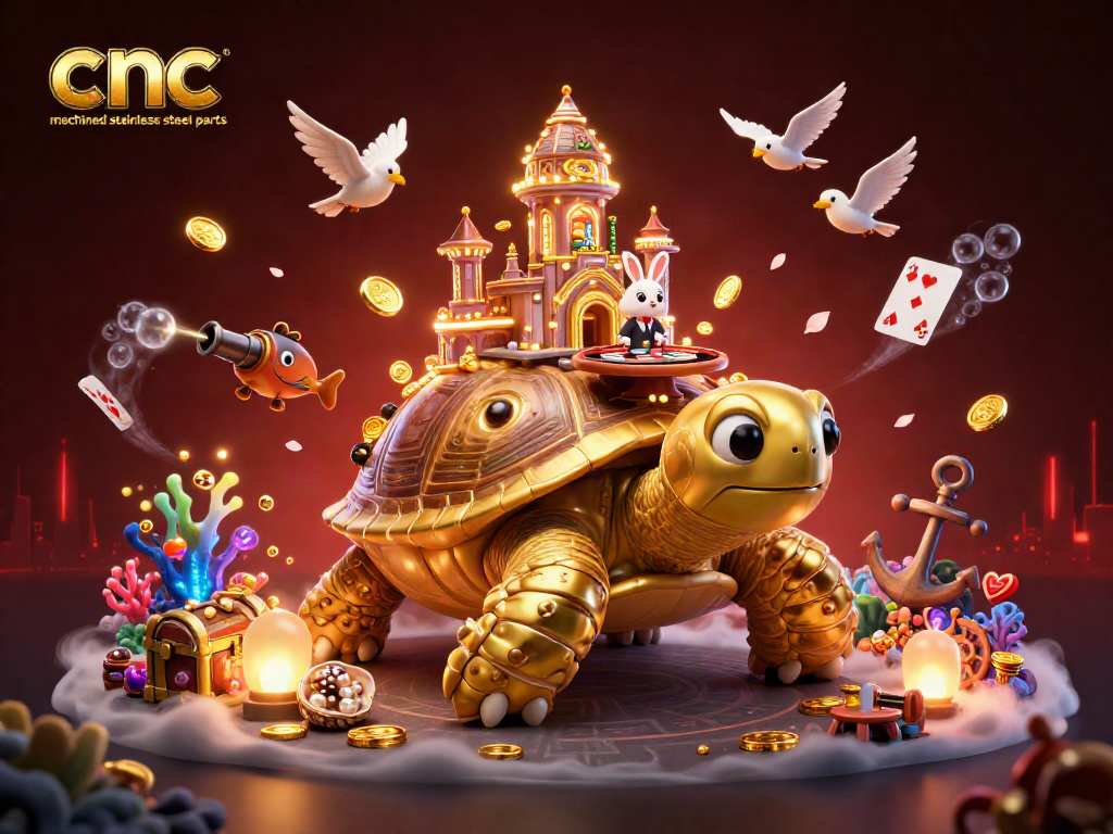 Engage with vibrant gambling fun featuring cnc machined stainless steel parts as a rabbit dealer at a casino table.