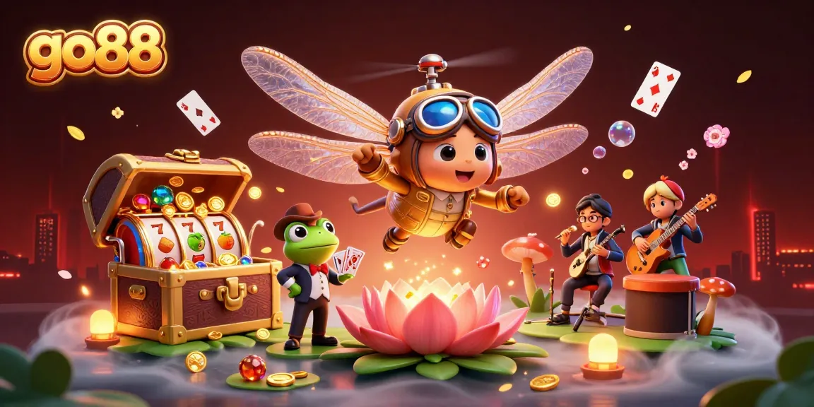 Experience top-notch gaming as go88 deals cards in a vibrant 3D casino scene.