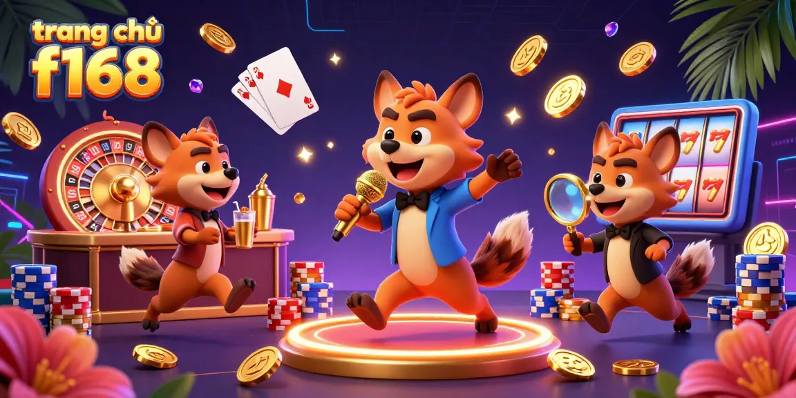 Engage with the vibrant comedy casino scene at trang chủ f168 featuring hyenas, roulette, and gold coins.